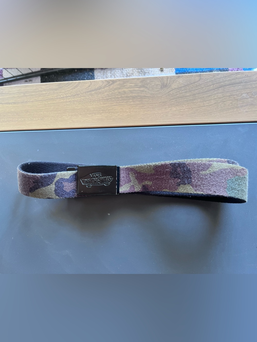 Vans Black Buckle Camo Webbing Belt